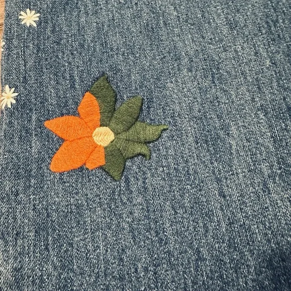 Re/done Levis Women's 501 Straight Jeans in Indigo Daisy medium Blue Denim sz 24 - Picture 4 of 11